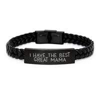 Load image into Gallery viewer, Mama Interlaced Leather Bracelet Gifts from Mom to Best Great Mama - Funny Quote Graduation Unique Gifts for Her - Image 1
