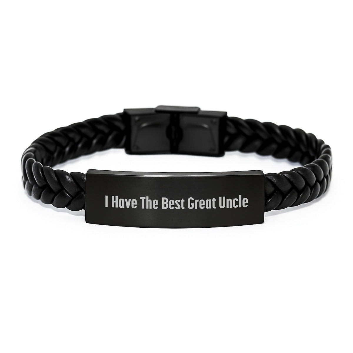 Funny Uncle Gifts - Interlaced Leather Bracelet from Men to Uncle on Graduation Day, Inspirational Quote Included - Image 1