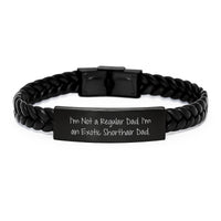 Load image into Gallery viewer, Funny Exotic Shorthair Cat Interlaced Leather Bracelet Gifts from Dad for Men, Exotic Shorthair Cat Dad Graduation Unique Gifts, Stainless Steel and PU Leather - Image 1