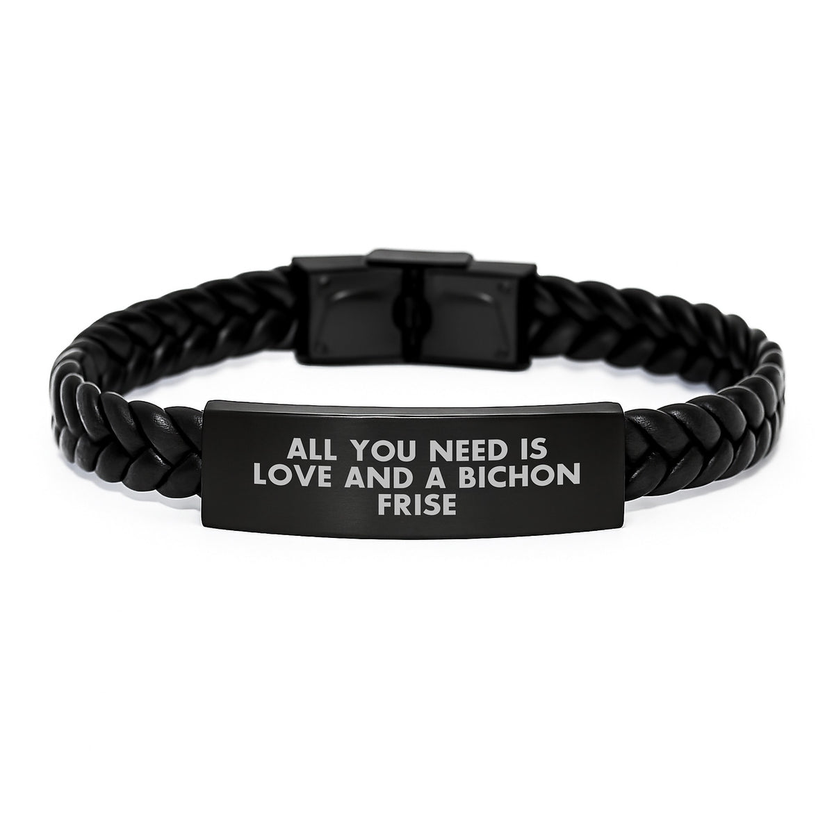 Funny Bichon Frise Dog Gifts for Bichon Frise Dog Lover - Interlaced Leather Bracelet Gifts from Men to Women - Image 1