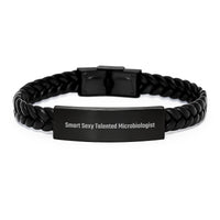 Load image into Gallery viewer, Smart Sexy Talented Microbiologist Gifts from Friends Graduation Unique Interlaced Leather Bracelet for Microbiologists - Image 1