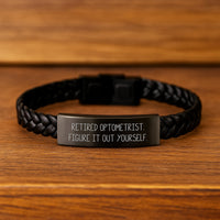 Load image into Gallery viewer, Funny Optometrist Gifts for Men - Christmas Unique Interlaced Leather Bracelet - Gifts from Men to Optometrist - Image 2