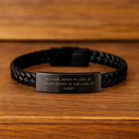 Load image into Gallery viewer, Gifts from Family for Social Worker - Funny I'm A Social Worker Quote Interlaced Leather Bracelet, Mother's Day Unique Gifts for Men Women Friends Coworkers - Image 2