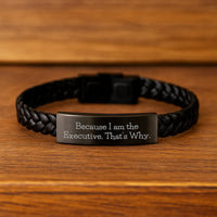 Load image into Gallery viewer, Executive Keepsake Interlaced Leather Bracelet for Him Birthday Gift - Image 2