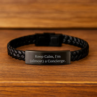 Load image into Gallery viewer, Concierge Keepsake Interlaced Leather Bracelet for Him Birthday Gift - Image 2