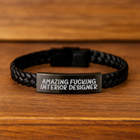 Load image into Gallery viewer, Interior Designer Interlaced Leather Bracelet for Him Birthday Gift - Image 2