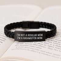 Load image into Gallery viewer, Ragamuffin Cat Mom Funny Interlaced Leather Bracelet Gifts for Christmas from Mom to Daughter, Sister, or Friend - Image 3
