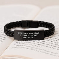 Load image into Gallery viewer, Interlaced Leather Bracelets for Advisors - Funny Quotes - Gifts from Husband for Advisor Friends at Christmas - Unique Advisor Gifts - Image 3
