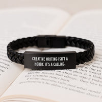 Load image into Gallery viewer, Creative Writing Inspired Interlaced Leather Bracelet Gifts from Friends to Creative Writing Lovers on Valentine's - Image 3