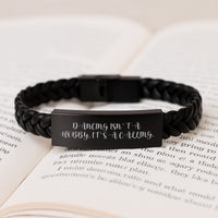 Load image into Gallery viewer, Stylish Interlaced Leather Dancing Bracelet Gifts for Men Women Friends Coworkers Family - 'Dancing Isn't A Hobby. It's A Calling.' - Image 3