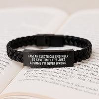 Load image into Gallery viewer, Electrical Engineer Gifts - Funny Leather Cuff for Electrical Engineers - Unique Mother's Day Unique Gifts for Electrical Engineers - Image 3
