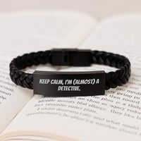 Load image into Gallery viewer, Detective Interlaced Leather Bracelet for Her Birthday Present Gift - Image 3