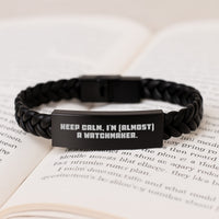 Load image into Gallery viewer, Watchmaker Keepsake Interlaced Leather Bracelet for Him Birthday Gift - Image 3