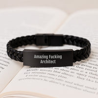 Load image into Gallery viewer, Architect Interlaced Leather Bracelet Keepsake Birthday Gift for Him - Image 3