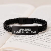 Load image into Gallery viewer, Amazing Author Interlaced Leather Bracelet for Him Graduation Gift - Image 3