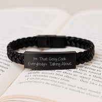 Load image into Gallery viewer, Cook Keepsake Interlaced Leather Bracelet Stylish for Him Birthday Gift - Image 3