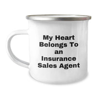 Load image into Gallery viewer, Funny Insurance Sales Agent Gifts from Friends to Insurance Sales Agent Lover Birthday Unique Camping Mug - Image 1