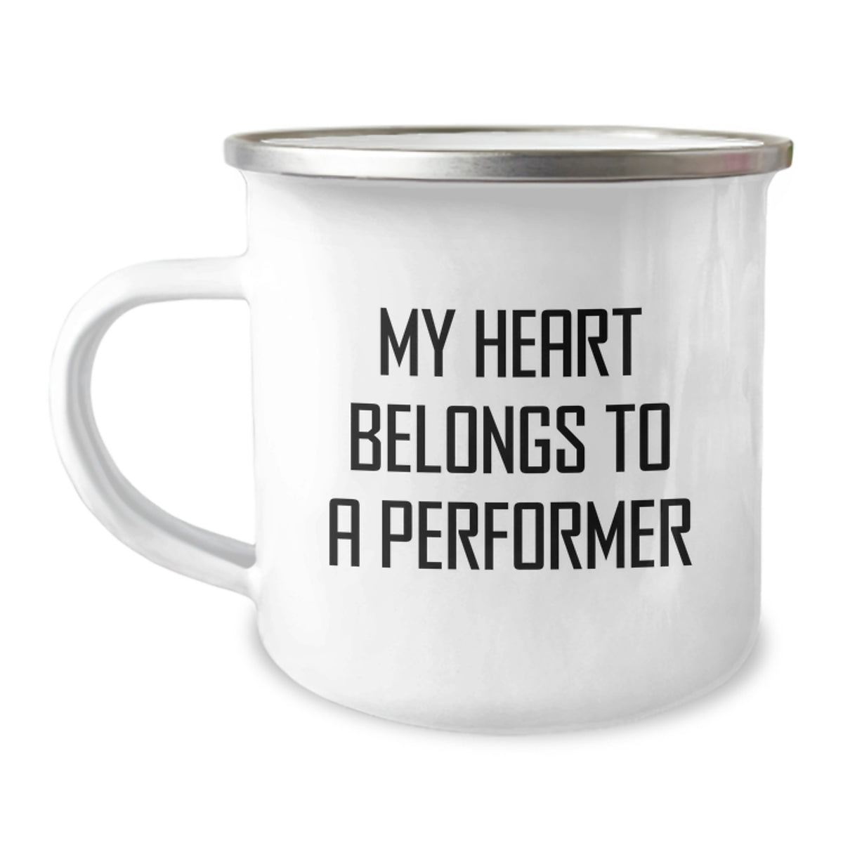 Funny Performer Gifts for Men, Women, and Friends - My Heart Belongs To A Performer Camping Mug, Birthday Unique Gifts from Family - Image 1