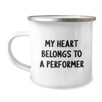 Load image into Gallery viewer, Funny Performer Gifts for Him or Her, My Heart Belongs To A Performer Camping Mug, Birthday Unique Gifts from Friends to Coworkers - Image 1
