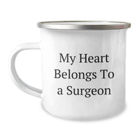 Load image into Gallery viewer, Funny Surgeon Gifts from Friends and Family for Men and Women Graduation Unique Mugs - 'My Heart Belongs To A Surgeon' - Image 1
