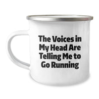Load image into Gallery viewer, Funny Running Quotes Gifts from Friends to Running Enthusiasts Birthday Unique Mugs with The Voices In My Head Are Telling Me To Go Running - Image 1