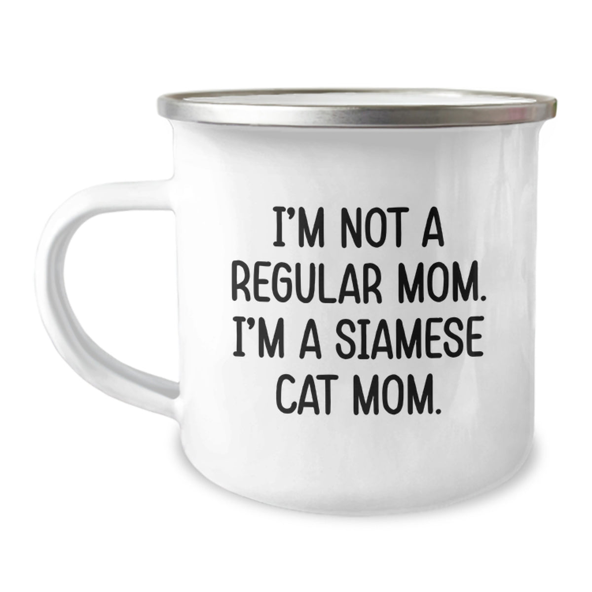 Funny Siamese Cat Mom Gifts for Birthday - Camping Mug from Friends, Coworkers, Family - Image 1
