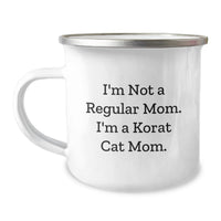 Load image into Gallery viewer, Unique Korat Cat Mom Camping Mug Gifts from Friends for Korat Cat Enthusiasts on Graduation Day Funny Quote Lover - Image 1