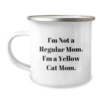 Load image into Gallery viewer, Funny Yellow Cat Mom Camping Mug Gifts from Dad to Yellow Cat Lover, Perfect for Christmas Unique Gifts - Image 1