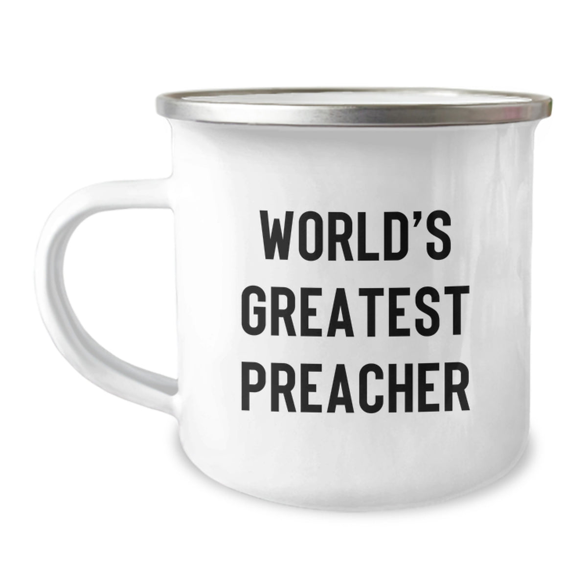 Funny Preacher Gifts, World's Greatest Preacher Quote on Camping Mug for Graduation, Gifts from Men to Preacher, Unique Preacher Gifts for Him - Image 1