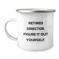 Load image into Gallery viewer, Funny Director Graduation Gifts for Friends from Family - Retired Director - Camping Mug - Image 1