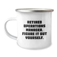 Load image into Gallery viewer, Operations Manager Gifts from Friends, Inspirational Quote Camping Mug for Operations Manager Graduation, 12 oz Stainless Steel with Enamel Finish - Image 1
