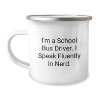 Load image into Gallery viewer, Funny Gifts for School Bus Drivers, I Speak Fluently In genius. Mugs, Christmas Unique Presents from Friends to Family - Image 1