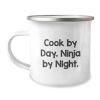 Load image into Gallery viewer, Cute Cook Gifts for Graduation, Funny Camping Mug Quote: 'Cook By Day. Ninja By Night.', Unique Gifts from Friends to Family - Image 1