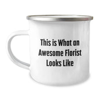 Load image into Gallery viewer, Gifts from Florists for Florists - This 'Is What An Awesome Florist Looks Like' Camping Mug Birthday Unique Gifts - Image 1