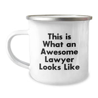 Load image into Gallery viewer, Funny Lawyer Gifts from Friends Birthday Unique Presents for Awesome Lawyers Camping Mugs This Is What An Awesome Lawyer Looks Like - Image 1