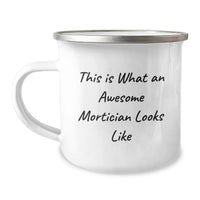 Load image into Gallery viewer, Funny Mortician Gifts for Him, This Is What An Awesome Mortician Looks Like Camping Mug, Christmas Unique Presents from Friends - Image 1