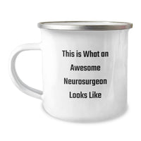 Load image into Gallery viewer, Funny Gifts from Friends for Awesome Neurosurgeons - This Is What An Awesome Neurosurgeon Looks Like Christmas Unique Camping Mug - Image 1