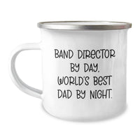 Load image into Gallery viewer, Funny Band Director Gifts for Him, Camping Mug for World's Best Dad, Christmas Unique Presents - Image 1