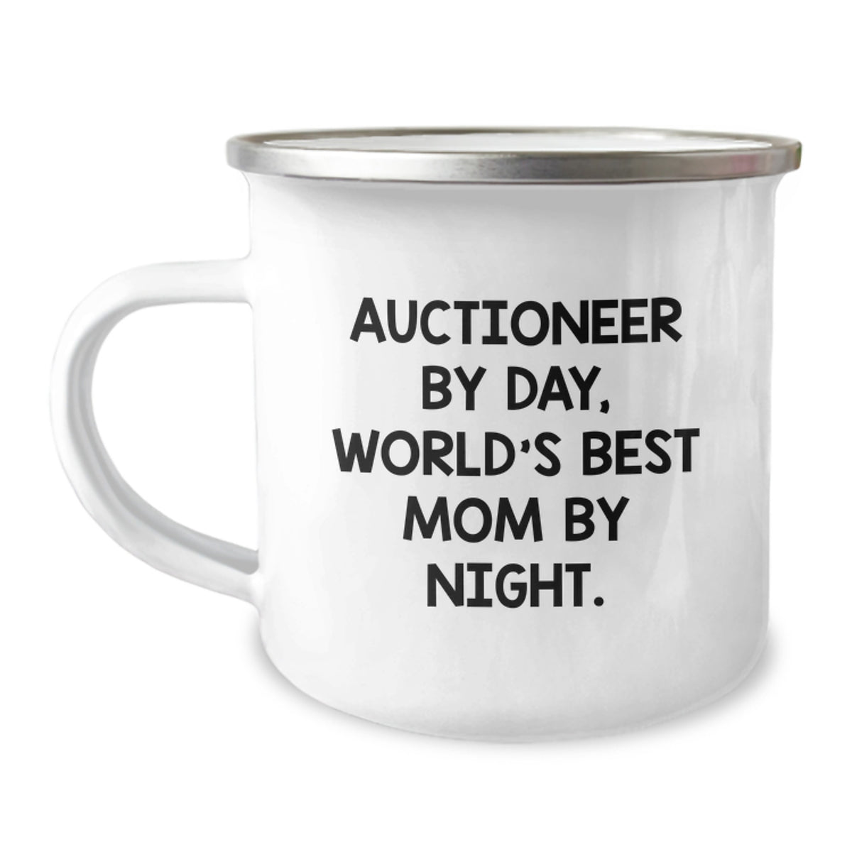 Auctioneer Gifts for Men - Camping Mug with Funny Quote, Gifts from Mom by Night, Graduation Unique Gifts - Image 1