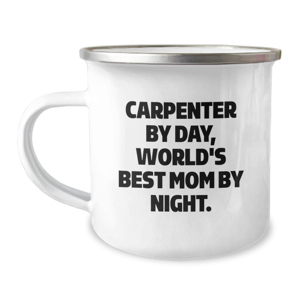Carpenter Gift Ideas Funny Quote Camping Mug for Graduation, Gifts from Mom to Carpenter Men, Unique Gifts for Carpenter, Gifts for Dad, Gifts for Him - Image 1