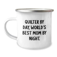 Load image into Gallery viewer, Quilter By Day, Funny Gifts for Quilter from Family, Christmas Unique Quilter Mugs for Camping Lovers - Image 1