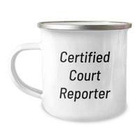 Load image into Gallery viewer, Funny Court Reporter Gifts for Men - Certified Court Reporter Camping Mug - Christmas Unique Gifts from Friends - Image 1