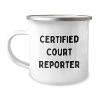 Load image into Gallery viewer, Funny Court Reporter Christmas Unique Gifts for Court Reporters Certified Court Reporter Camping Mug from Friends - Image 1