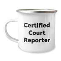 Load image into Gallery viewer, Funny Court Reporter Gifts from Men, Unique Valentine's Unique Gifts for Court Reporters, Camping Mug with Quote - Image 1