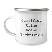Load image into Gallery viewer, Funny Gifts from Friends for Crime Scene Technician - Unique Valentine's Camping Mug - Certified Crime Scene Tech Enthusiast - Image 1