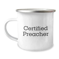 Load image into Gallery viewer, Funny Preacher Quotes Gifts from Friends for Preacher Graduation Unique Gifts, Camping Mug for Men - Image 1
