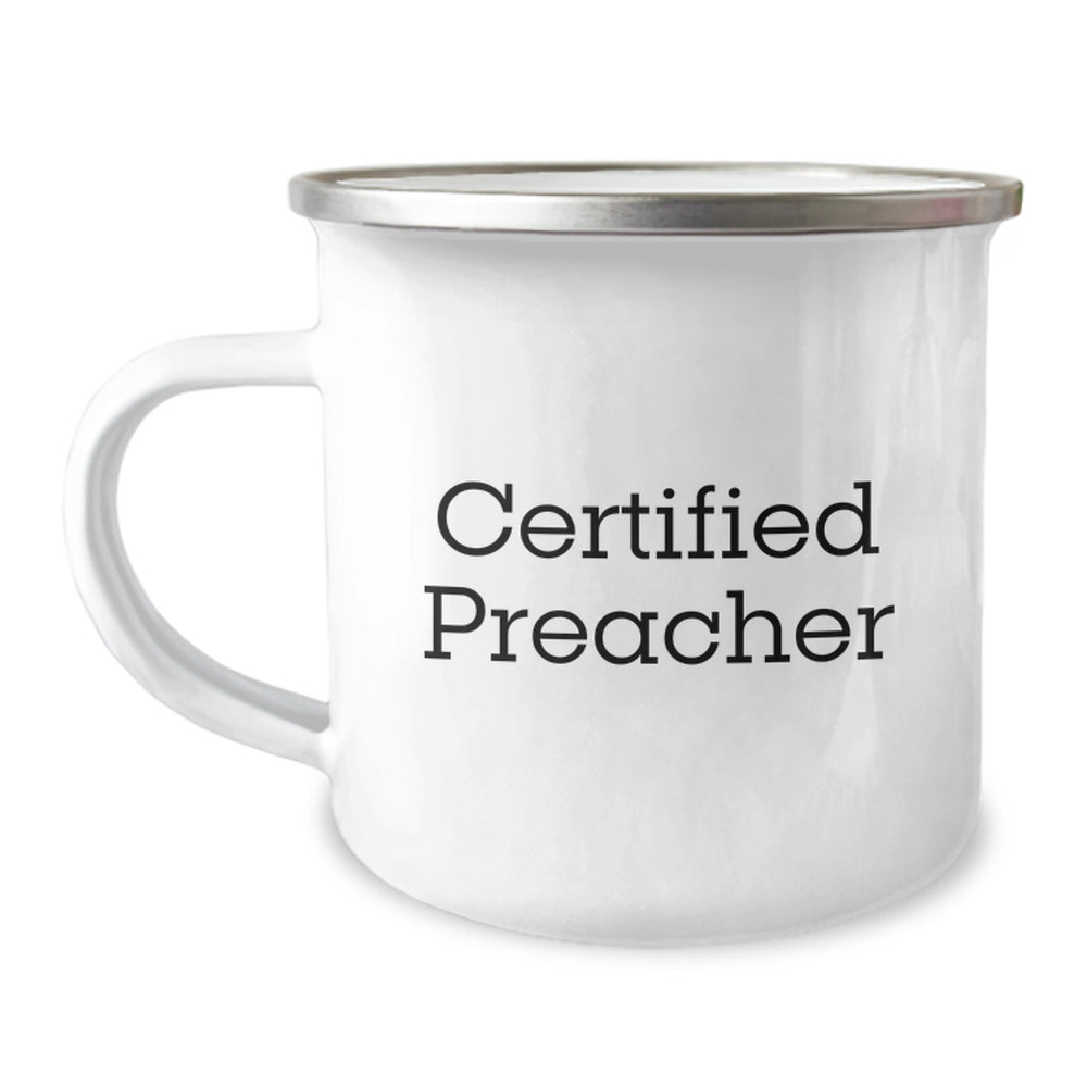 Funny Preacher Quotes Gifts from Friends for Preacher Graduation Unique Gifts, Camping Mug for Men - Image 1