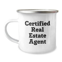 Load image into Gallery viewer, Funny Real Estate Agent Gifts from Men to Graduating Real Estate Agent, &#39;Congratulations on Your First Sale!&#39; Camping Mug - Image 1
