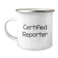 Load image into Gallery viewer, Funny Quote Gifts from Men to Reporter Friends - Valentine's Unique Gifts for Reporter Camping Mug - Image 1