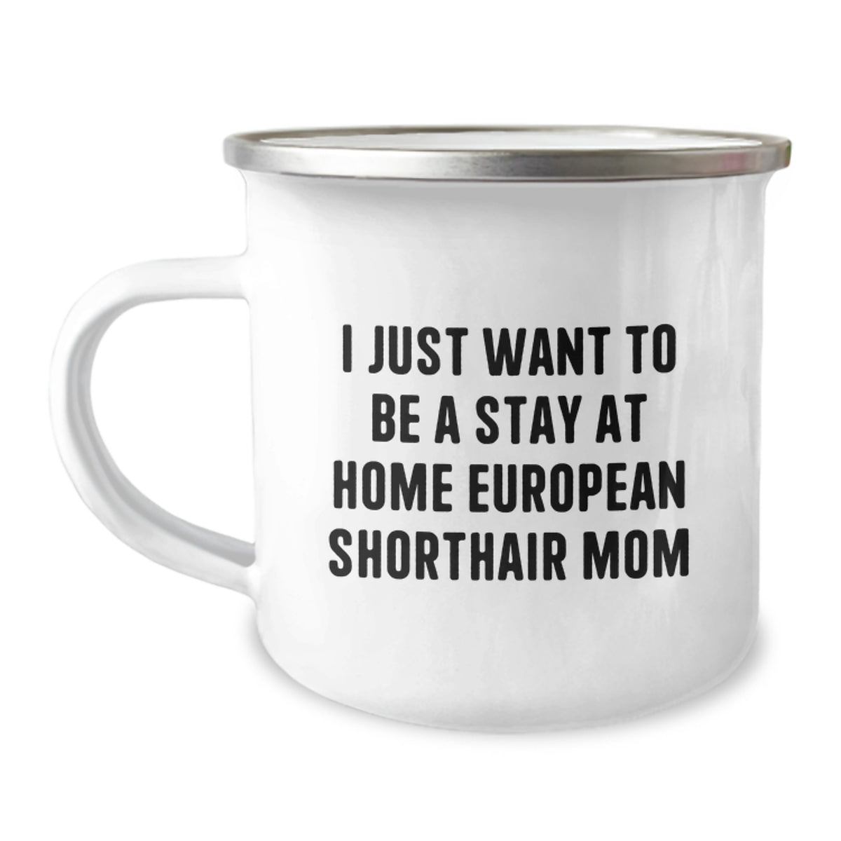 European Shorthair Cat Mom's Camping Mug, Funny Gift for Her, Birthday Unique Gifts from Friends, Gifts for European Shorthair Cat Lovers - Image 1